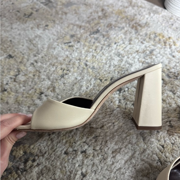 STAUD Sloane Beige Women's Block Heel Sandals - Picture 3 of 4